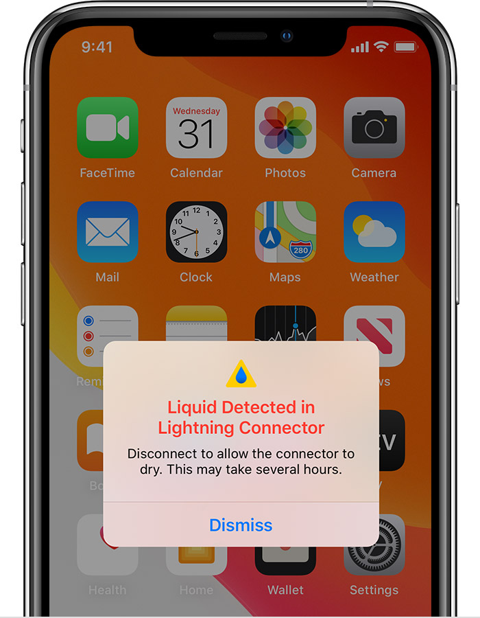 昌洒镇苹果手机维修分享iPhone 12 在充电时出现 “闪电接口检测到液体”的提示怎么办 